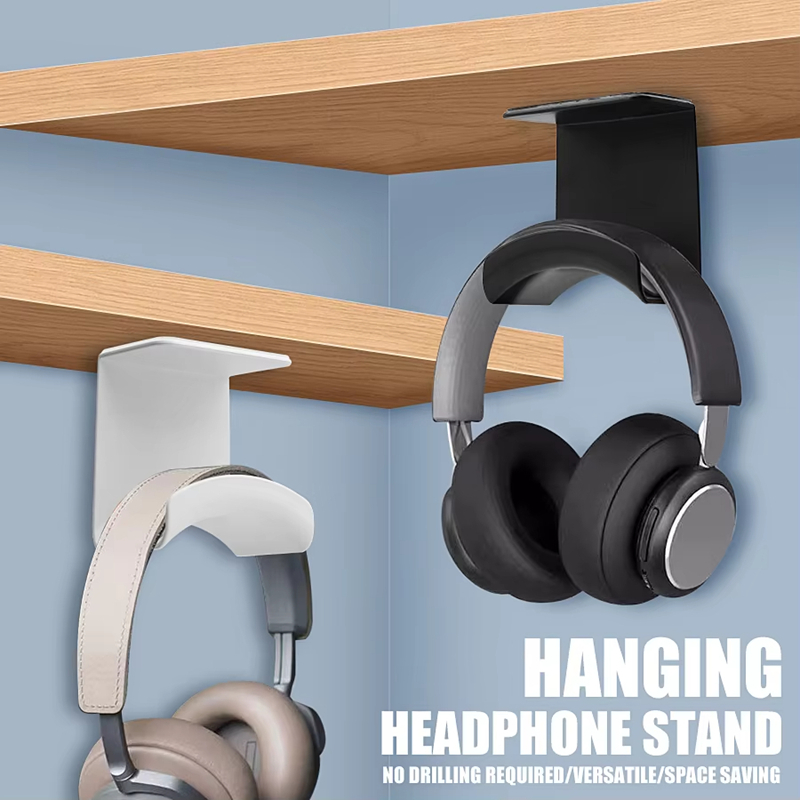 Standing Desk - Penyangga Headphone Universal, Gantungan Dinding Plastik