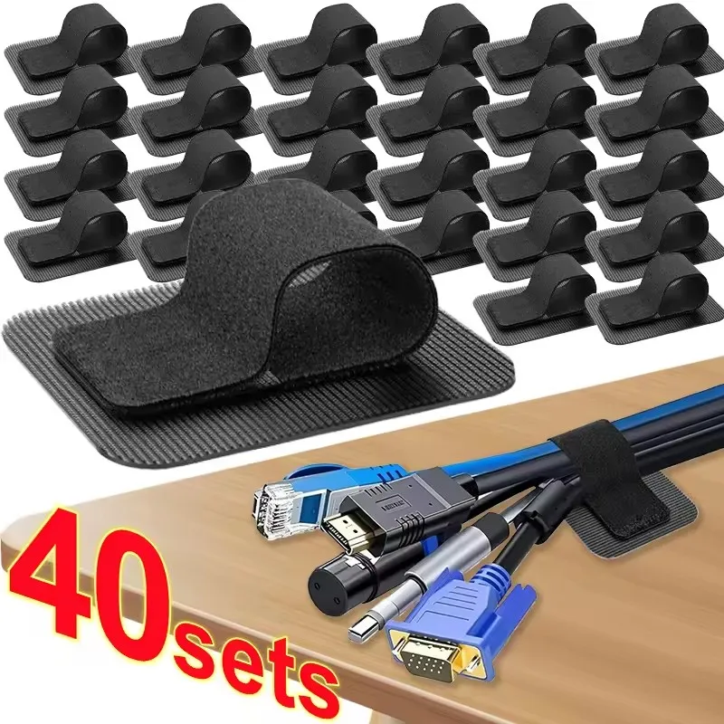 Desk Organizer - 4-40 Set Pengatur Kabel di Bawah