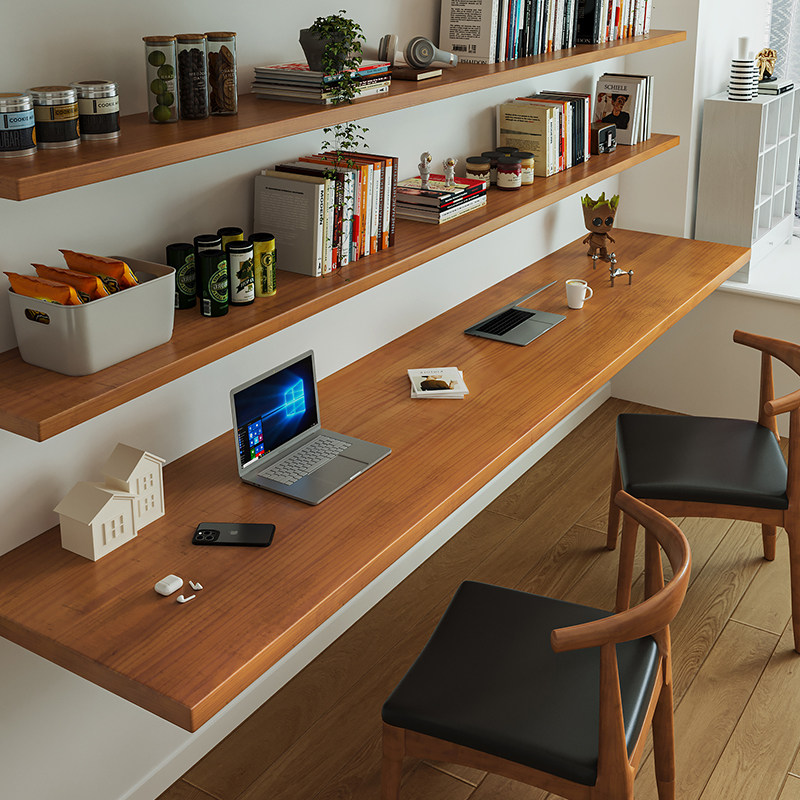 Bookshelf - Meja Kayu Solid Nordik dengan Rak