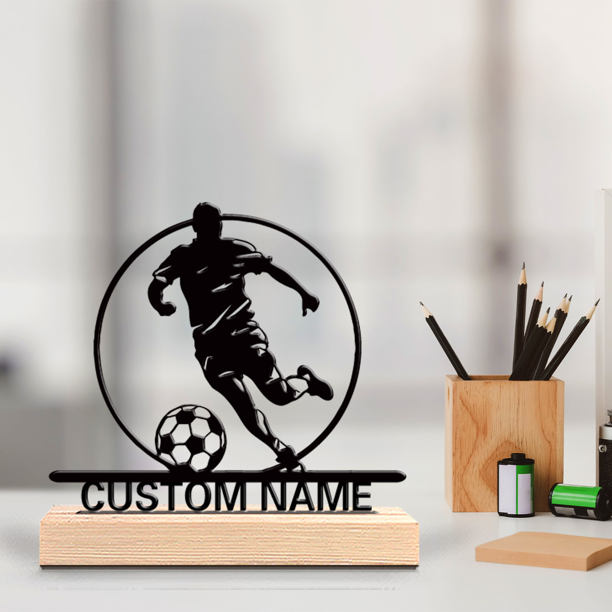 Office Furniture Brands - Patung Logam Pemain Sepak Bola Custom