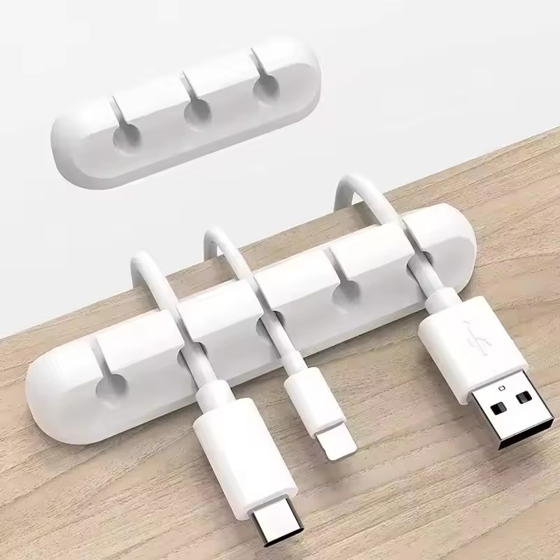 Desk Organizer - Penjepit Kabel USB Silikon, Pengatur Kabel