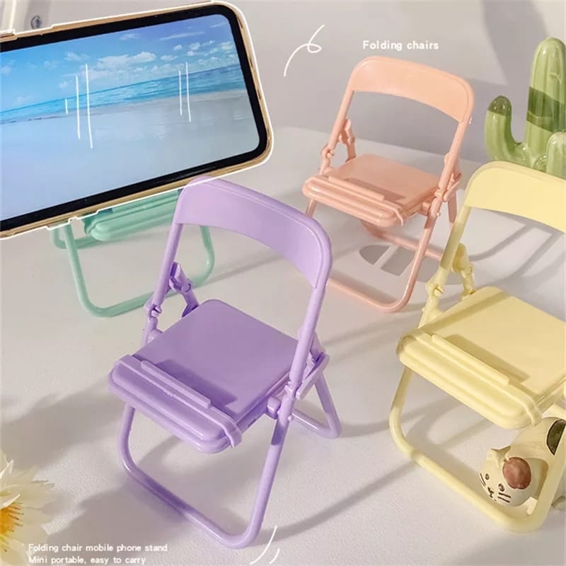 Office Stool - Penyangga Ponsel Kreatif Bentuk Kursi Lucu,