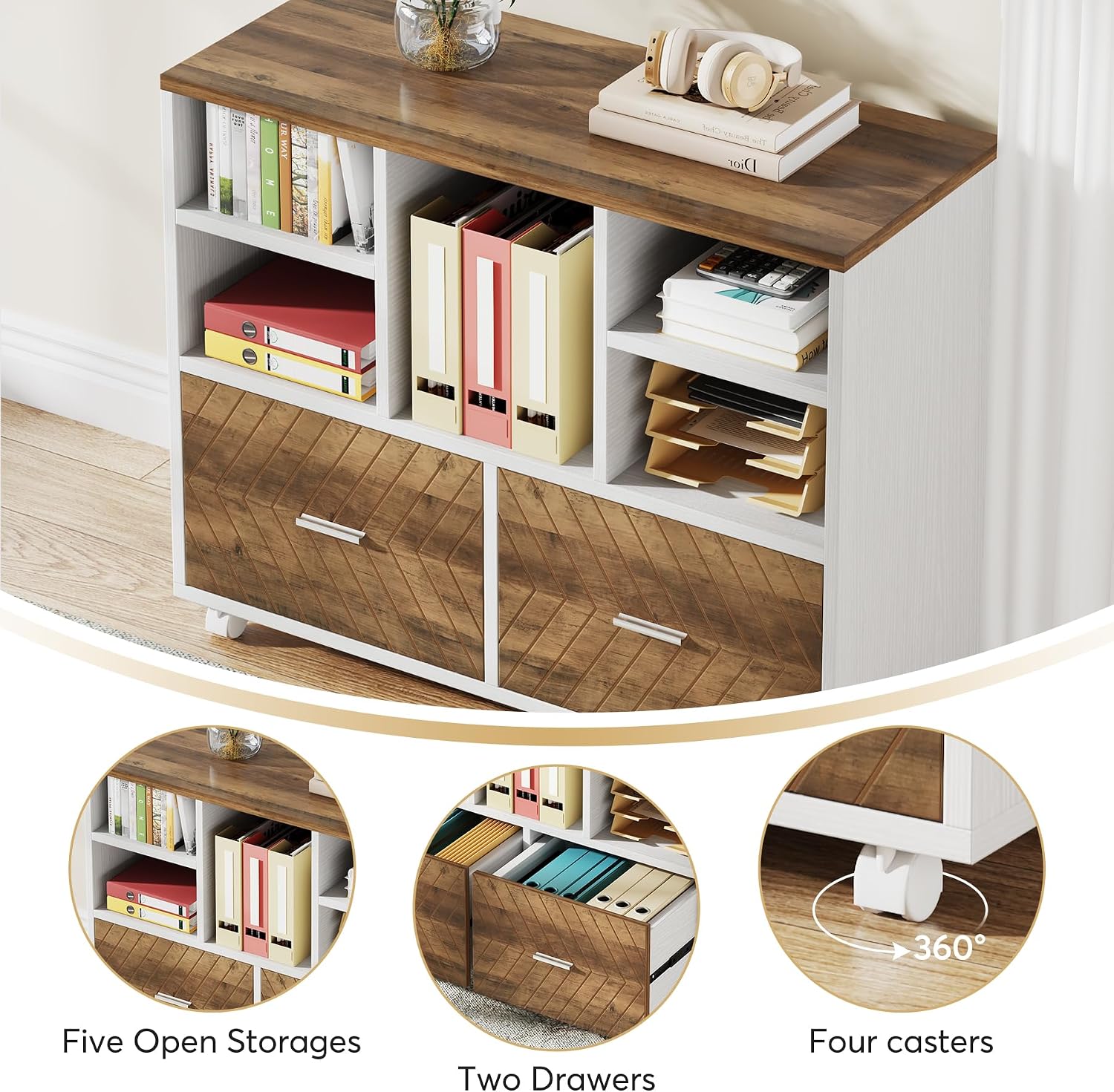 Lemari Arsip Kayu 2 Laci, Lema - Printer Stand ulasan dan harga