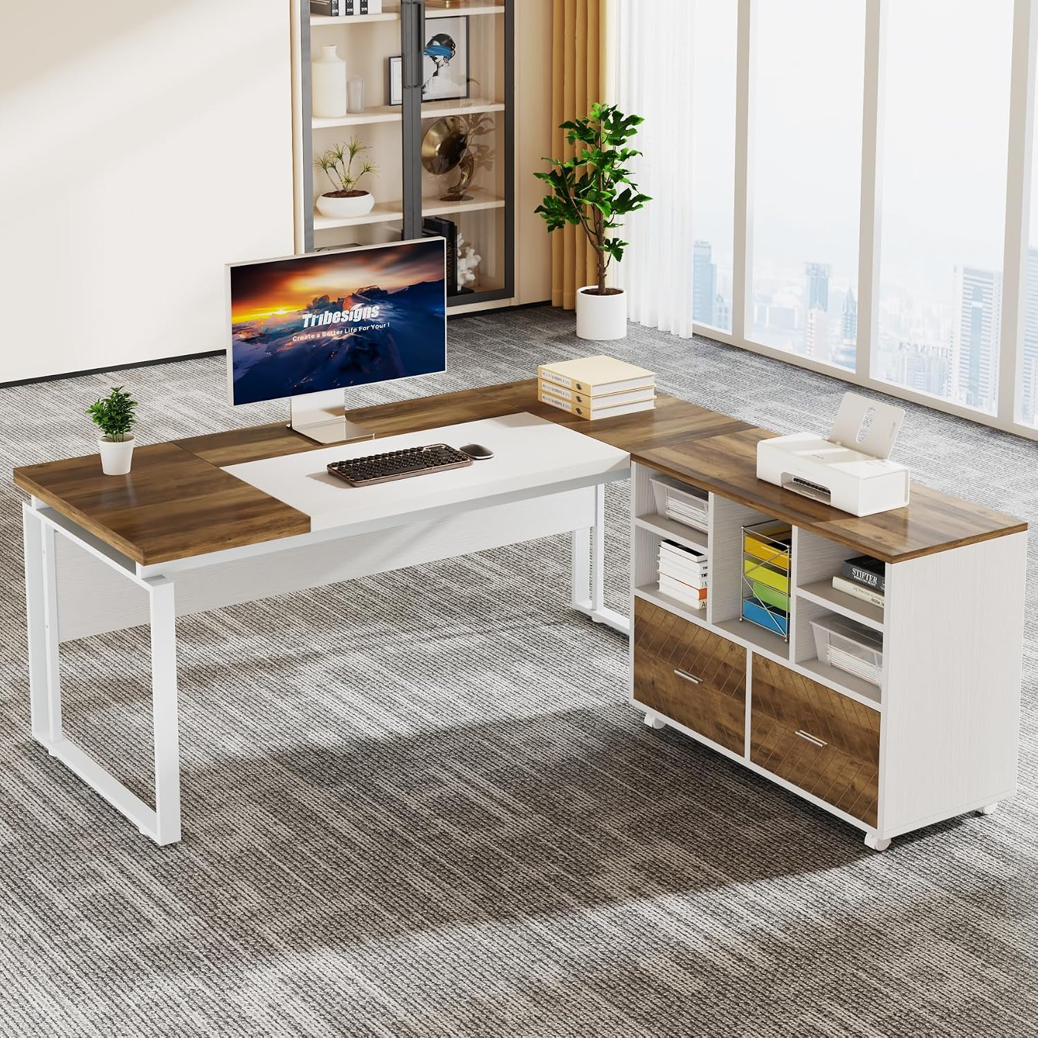 Lemari Arsip Kayu 2 Laci, Lema - Printer Stand ulasan dan harga