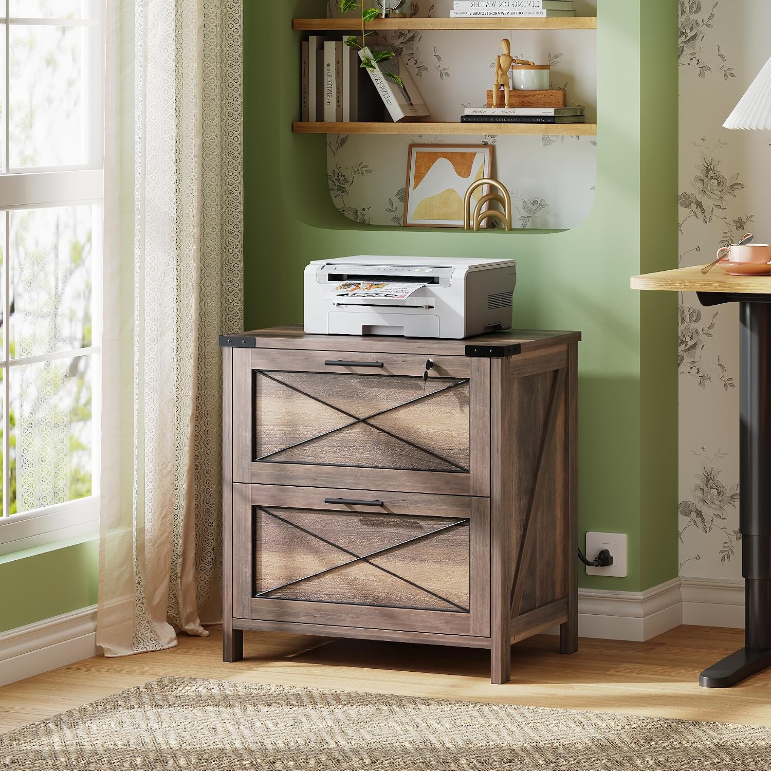 Lemari Arsip Kayu, Lemari Arsi - Printer Stand ulasan dan harga
