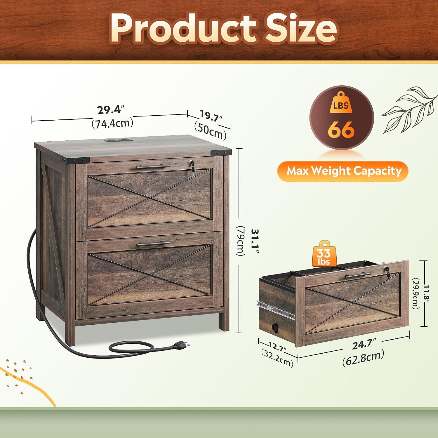 Lemari Arsip Kayu, Lemari Arsi - Printer Stand ulasan dan harga