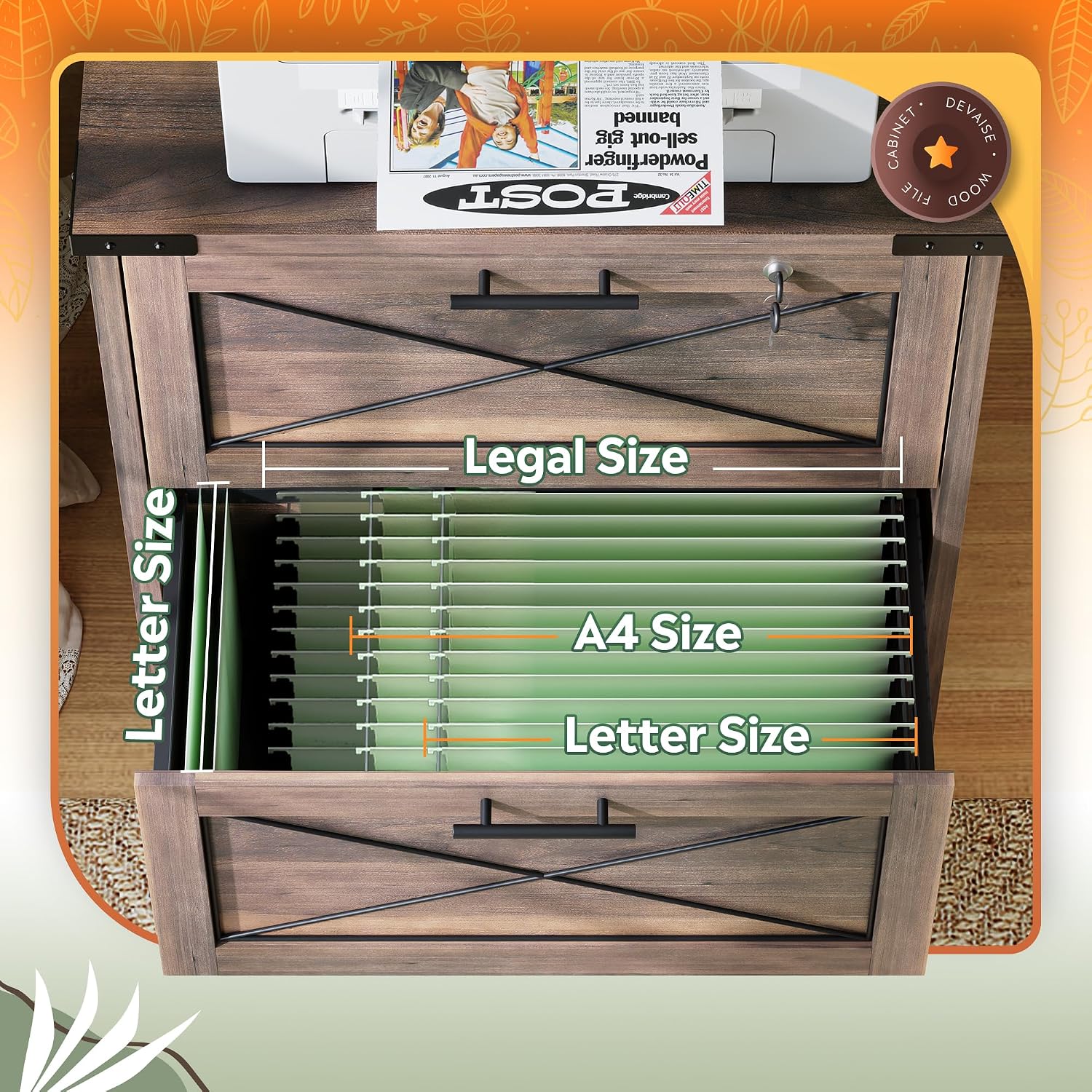 Lemari Arsip Kayu, Lemari Arsi - Printer Stand ulasan dan harga