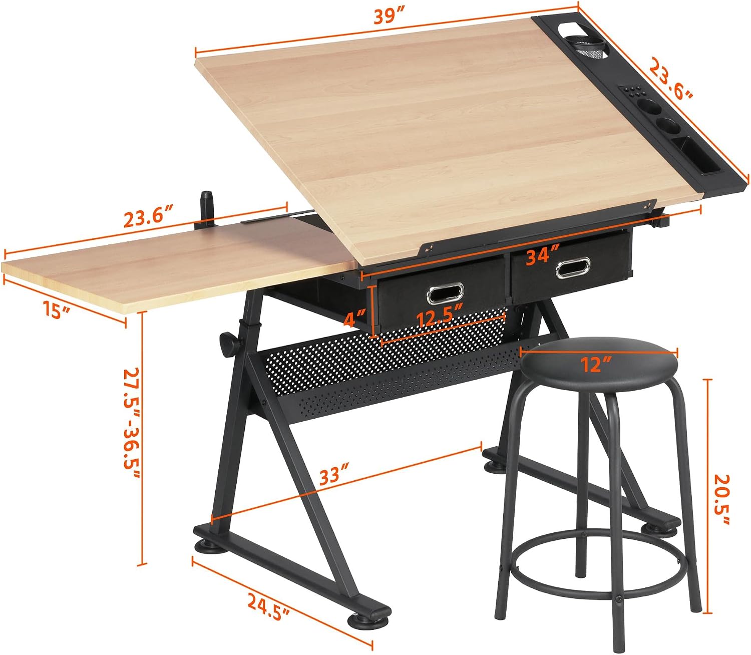 Meja Gambar yang Dapat Disesua - Office Stool ulasan dan harga
