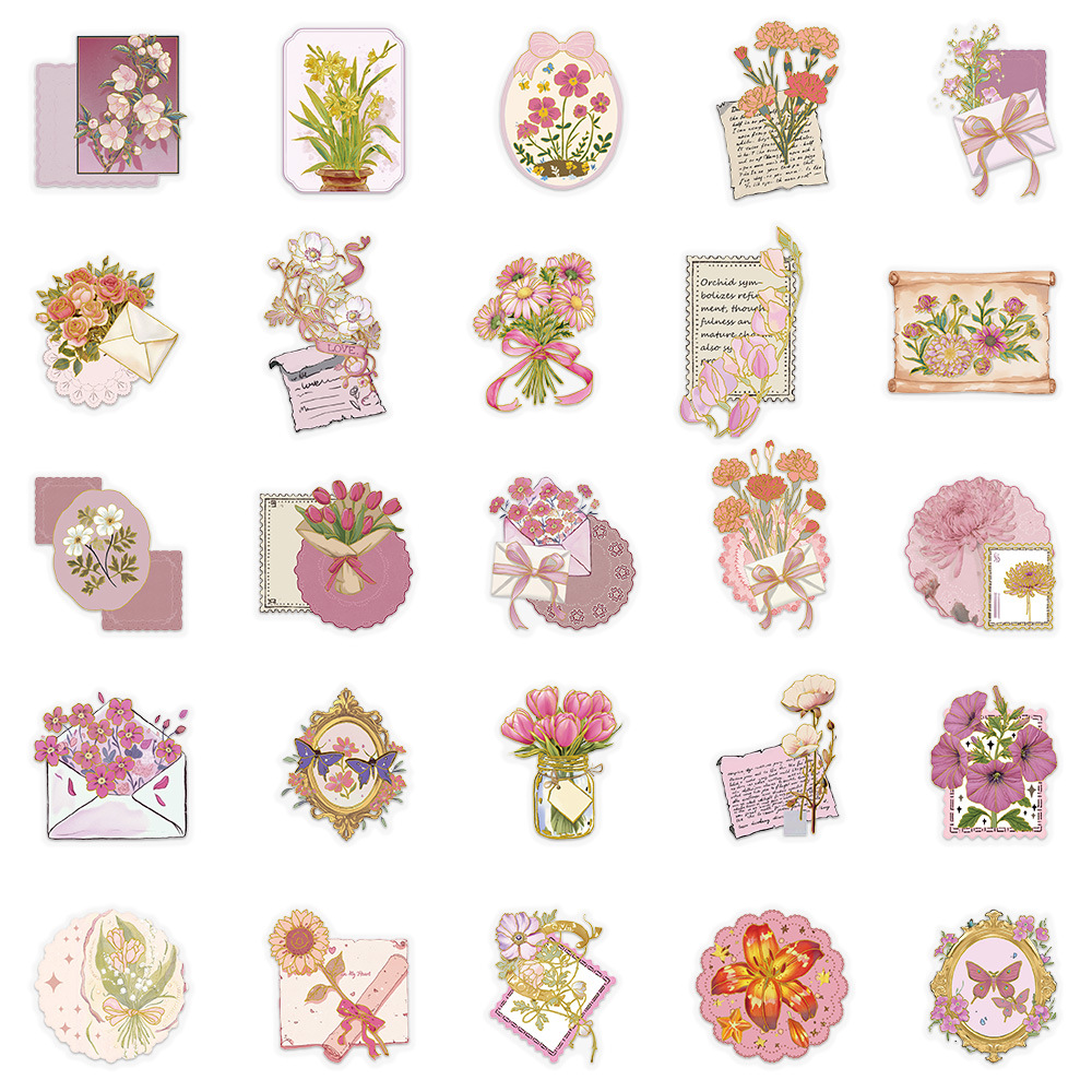 50/100 Pcs Stiker Bunga PET Tr - Printer Stand ulasan dan harga