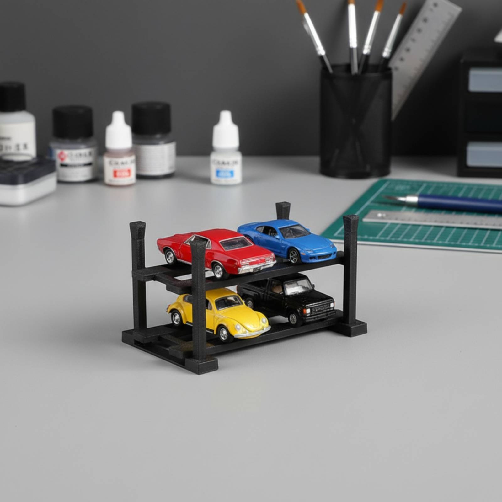 Rak Pajangan Mobil Model Dua T - Standing Desk ulasan dan harga
