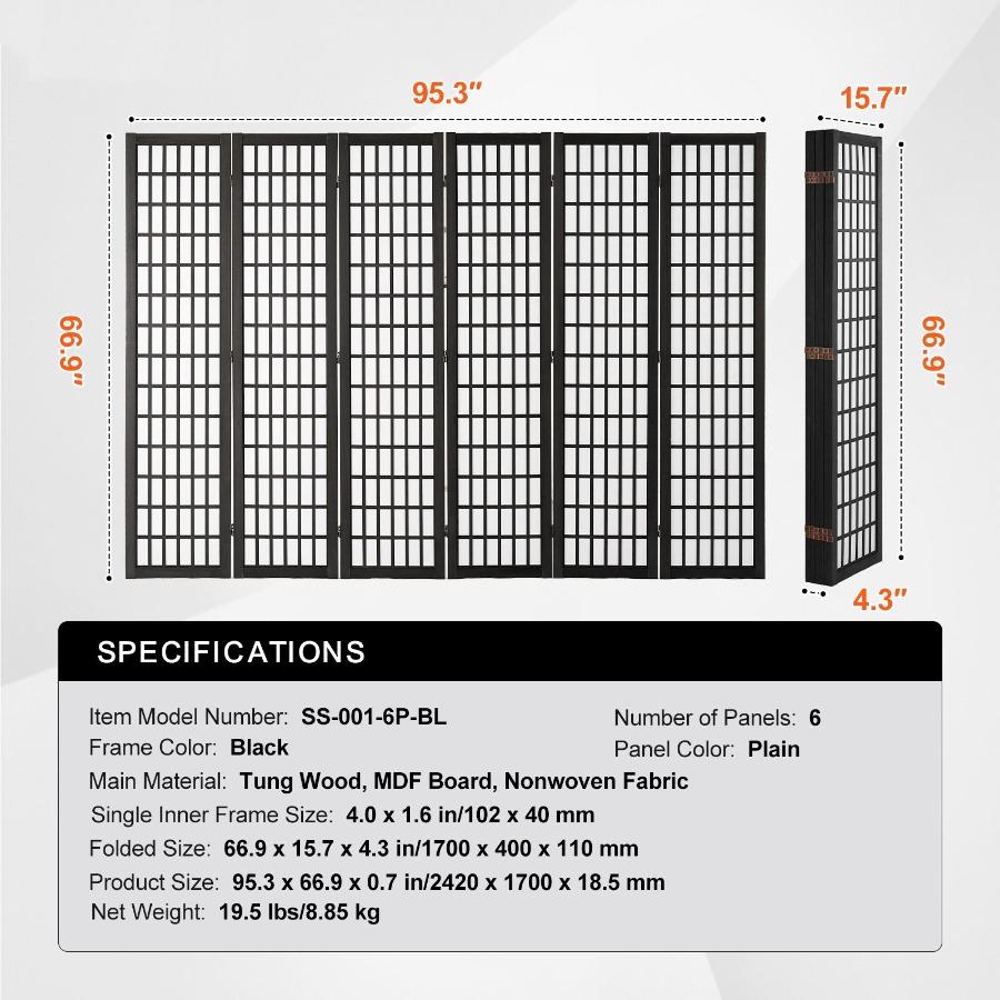 6 Panel Pembatas Ruangan Lipat - Partition Screen Divider ulasan dan harga