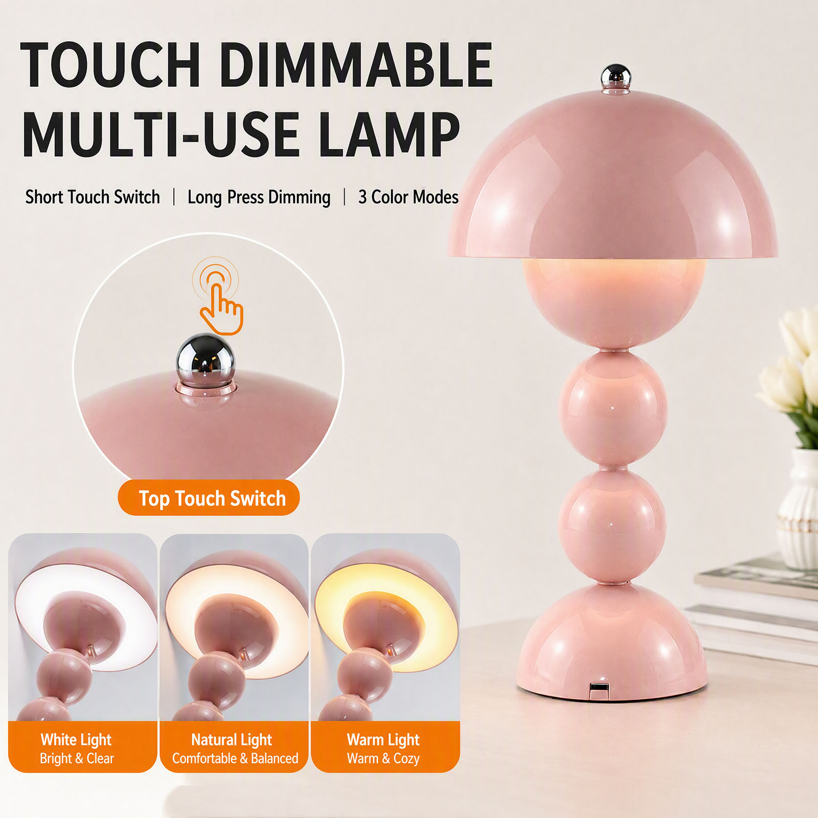 Lampu Meja LED Bentuk Jamur US - Desk Lamp ulasan dan harga