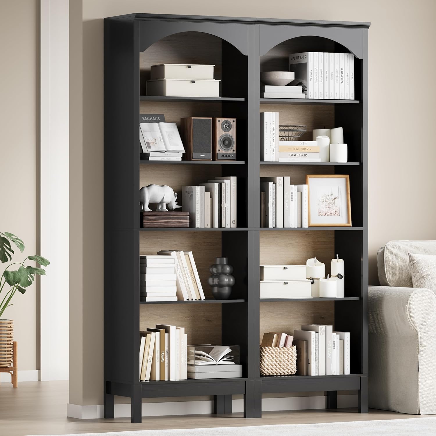 Rak Buku Lengkung dengan 5 Tin - Bookshelf ulasan dan harga