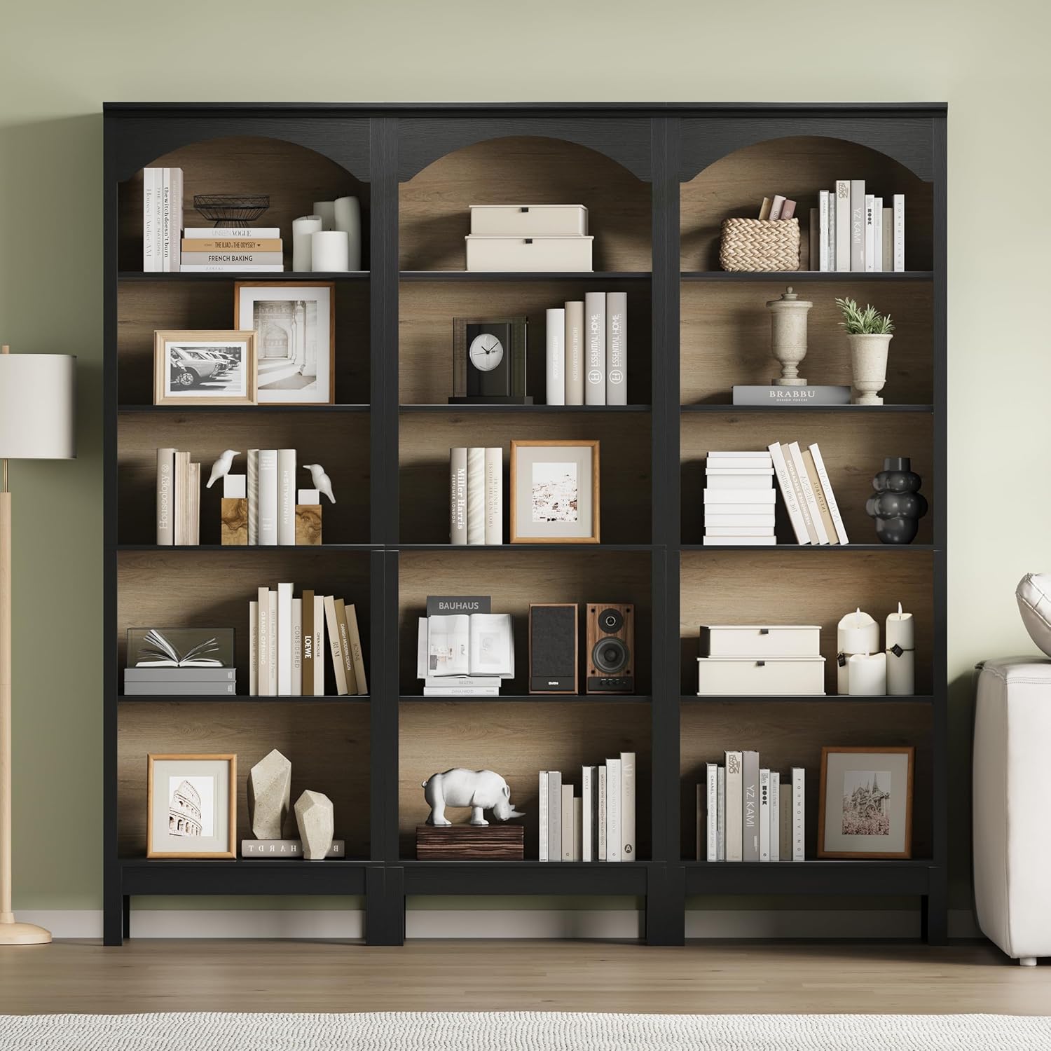 Rak Buku Lengkung dengan 5 Tin - Bookshelf ulasan dan harga