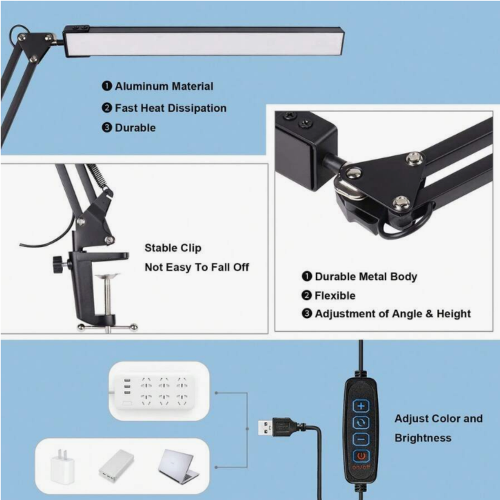Lampu Meja LED untuk Rumah, Me - Desk Lamp ulasan dan harga