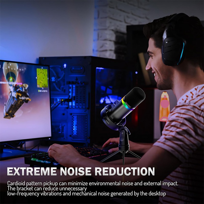 Mikrofon Gaming USB dengan Dud - Monitor Stand ulasan dan harga